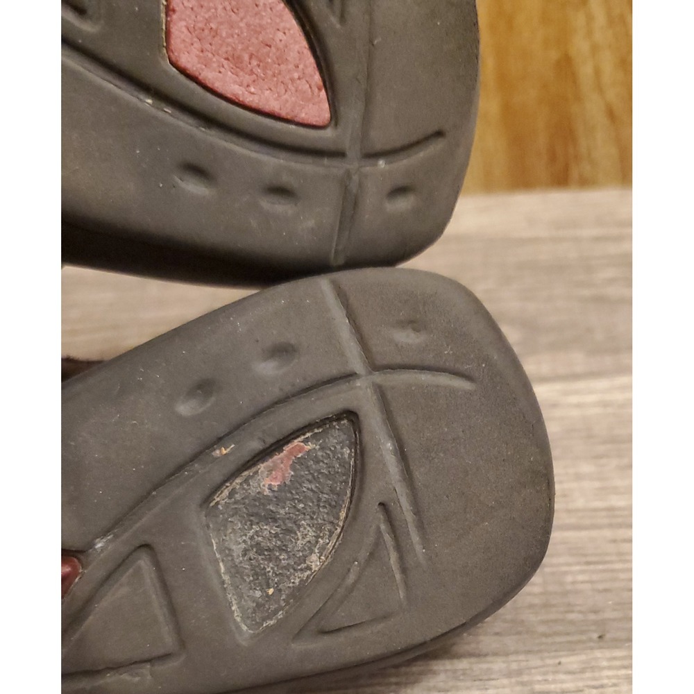 Clarks Artisan Leather Pebbled Criss‎ Cross Clogs Women's Size 7 Black - Picture 7 of 10